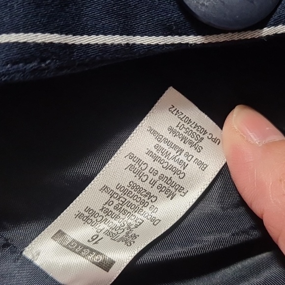 🟡George Blazer Jacket navy blue stripe. - Picture 5 of 6